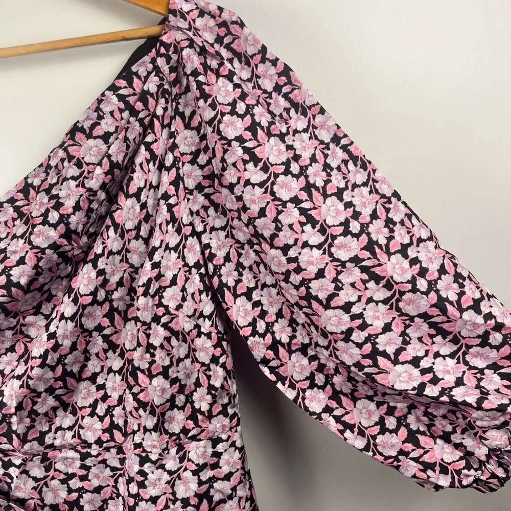 J. Crew Collection limited-edition one-shoulder ruffle hem dress glory floral 8